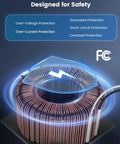 Low Voltage Outdoor Landscape Transformer With Photocell Sensor and Timer Auto On at Sunset showing protection features