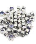 35 Pack M5 Self Locking Nylon Insert Nuts 0.8mm Pitch 5mm Height Stainless Steel Lock Nuts For Wheels 3D Printer Bike Durable Anti Loosening Hardware Set