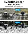 Landing Gear For DJI Air 3 And Air 3S, Foldable Extended Quick Release Drone Protector before and after installation