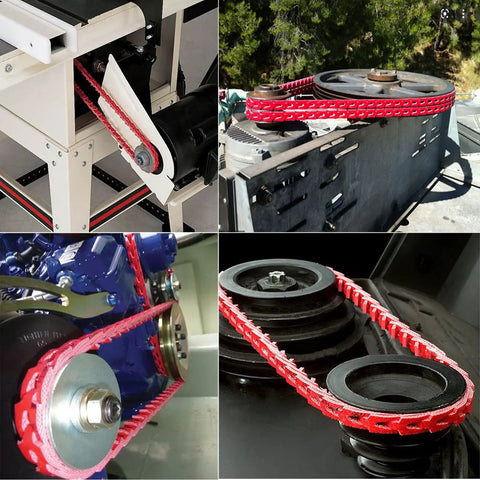 3/8 Inch Power Twist V Belt, 5 Feet Adjustable Link Drive Belt on various woodworking and agricultural equipment