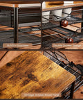 K Cup Holder and Coffee Pod Storage Rack with 2 Layer Drawer, Wood Top and Iron Frame, 48 Capsule Capacity, showing wood panel