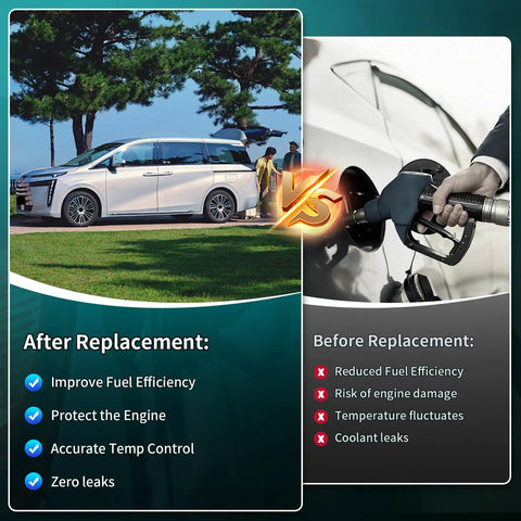 Top Shelf Replacement Thermostat Housing Assembly For Toyota Corolla Prius And Lexus Four Cylinder Engine Cooling System tight fit after replacement image.