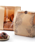 24 Pack Large Kraft Paper Bread Bags With Clear Window For Homemade Bread And Sourdough 50 Percent Thicker Durable Packaging With Sealing Stickers For Fresh Loaves And Easy Storage