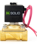Half Inch Brass Solenoid Valve 110V AC Normally Closed With Viton Seal Lead Wire For Air Water Oil Gas In HVAC Irrigation