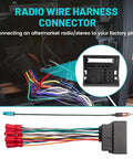 Double DIN VW Dash Kit With Wiring Harness For 2005 To 2015 Jetta Beetle CC Golf Passat Tiguan showing wire connections