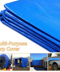 Heavy Duty Twenty By Thirty Foot Waterproof Tarp Thats Super Thick At Sixteen Mil And Tough As Nails For All Your Outdoor Needs In Blue