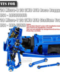 Sick Rc Car Upgrades For Losi 1 24 Micro B And 1 28 Micro T 2S Racing Buggy Stadium Truck Driveshafts showing navy blue shock tower and A-arms.