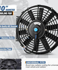 10 inch cooling fan with ABS housing and 2.5 inch thick blades for efficient radiator cooling. Upgrade Your Whip Fast With This Beast Mode Dual Electric Radiator Cooling Fan And Switch Relay Kit Universal Drop In Fit For Tight Engine Bays Slim Profile Mod Ready To Keep Things Chillin Out.
