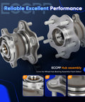 Rear Wheel Hub And Bearing Assembly 512373 For Nissan Rogue AWD 2008 Through 2020 And Nissan Juke AWD 2011 2017 Without ABS 5 Lug 2 Piece Set Left Right Hubs