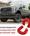 Red Tow Hook Covers for Ford Super Duty F250 F350 F450 2017 2026 Hitch Cover Set Front Bumper Accessory Built Tough