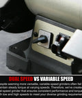 Close-up of dual speed control switch on Badass 1/2 Horsepower Dual Speed Bench Grinder Buffer Combo.