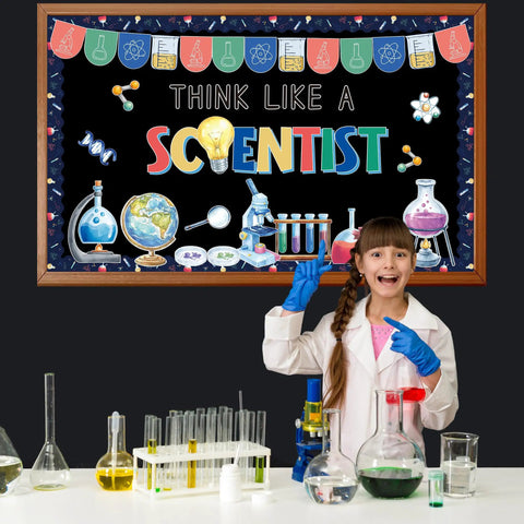 Lab Themed Bulletin Board Decor Set For Classrooms With 35 Lab Cutouts 16 Colorful Borders And Banners Plus Adhesive Sheets