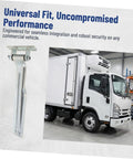 Heavy Duty Alloy Steel Truck Hinge For Box Truck Rear Door Corrosion Resistant Industrial Door Hinge For Refrigerated Freezer Improves Cooling Efficiency And Long Term Durability For Commercial Vans Trailers And More mounted on box truck rear door