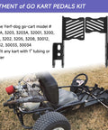 Heavy Duty Go Kart Pedals Kit With Brake And Throttle Pedals Replacement For Yerf Dog Go Karts Predator 212cc 196cc displayed