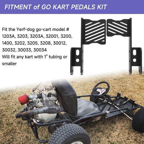 Heavy Duty Go Kart Pedals Kit With Brake And Throttle Pedals Replacement For Yerf Dog Go Karts Predator 212cc 196cc displayed