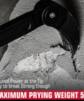 Extendable Indexing Pry Bar To Rip Off Stubborn Tire Beads And Clean Alloy Rims Smooth Heavy Duty CR V Steel Build with tip prying into concrete