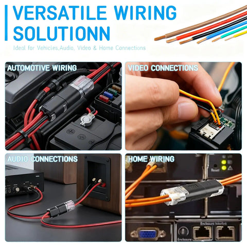 150 Pcs Double Wire Plug In Connector With Locking Buckle And Quick Clip Fasteners in automotive, video, audio, home wiring