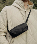 Ultralight Terra Shell Packing Cube Weatherproof Luggage Organizer with Strap Attachment worn as sling