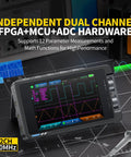 2-In-1 Handheld Oscilloscope With DDS Signal Generator, 50 MHz Bandwidth, 2 Channels on digital waveforms display