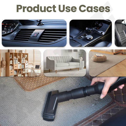 Must Have Crevice Tool, Dusting Brush, Upholstery Tool And Combination Tool Kit For Oreck Vacuums BB870 BB850 BB870AD BB880 With Hose Replacement Set in use on car and home surfaces