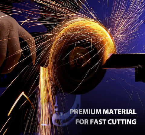 Pro Flap Disc Set Four And A Half Inch Twenty Pack For Angle Grinder, sparks flying during metal grinding with flap disc