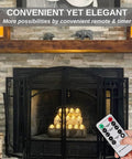 Living room with Flameless Rechargeable Tea Lights With Remote Timer LED Battery Operated Flickering Candles Safe For Kids