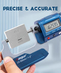 Pro Grade Digital Outside Micrometer 1 To 2 Inches 25 To 50 Mm With Carbide Tip Ultra Fine 0.00005 Inch Resolution in use
