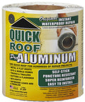 Six Inch By Twenty Five Foot Aluminum Self Stick Roof Repair And Flashing Rolls For Instant Waterproof Sealing Press In Place For A Permanent Fix Five Layer Puncture Resistant Works On Metal And Flat Roofs Silver Two Rolls package front view