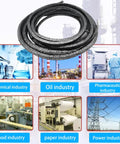 Flexible Graphite Braided Compression Packing, 3/16 in x 3/16 in, 10 ft, for pumps and mechanical seals