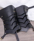 Double Pauldrons Faux Leather Shoulder Armor For Larp Cosplay And Ren Faire Durable Medieval Style