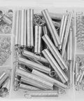 Vistreck 200pcs Heavy Duty Carbon Steel Compression And Extension Springs Assortment Kit In 20 Sizes With Organizer Box For Toys Crafts And Home Appliances Fix It Fast, assorted springs in organizer