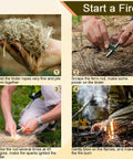 Two Pack Ferrocerium Rod Fire Starters 3 By 4 Inch Flint Rods For Camping And Survival, start a fire step-by-step guide