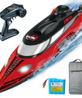 Turbo 18 Inch High Speed Remote Control Boat For Adults Up To 21 MPH, Self Righting RC Boat with remote, battery, and travel bag