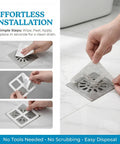 Fifty Pack Disposable Shower Drain Hair Catcher Stickers With Tough Adhesive Mesh Filter Snags Up Strand And Gunk Before Clogging Pipes Keeps Your Bathroom Sink Runnin Smooth And Clear installation steps for drain filters