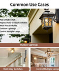 Wireless Light Switch And Receiver Kit With 15A High Power No Wiring No Interference 100 Ft RF Range Expandable control use cases