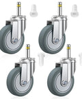 3 Inch Swivel Stem Caster Wheels Set Of Four Heavy Duty Seven Sixteenth Inch Stem Diameter TPR Rubber Replacement Castors for heavy-duty use