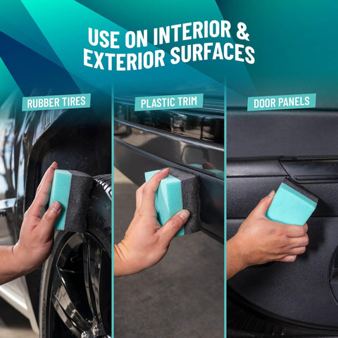 Wonder Wave Durafoam Tire Shine Applicator Pads used on rubber tires, plastic trim, and door panels for detailing.