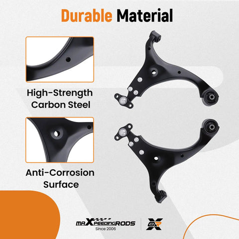 14 Piece Beefed Up Front Suspension Kit For Hyundai Elantra 2007 2012 With Front Lower Control Arms shown in durable material
