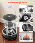 Image showing a 9000 BTU Kerosene Heater And Stove 2 In 1 Non Electric Indoor Outdoor Heater with adjustable height and flame control.