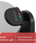 Four Slice Belgian Waffle Maker With Flip Feature For Evenly Cooked Waffles Cool Touch Locking Handle Ready Indicator Light