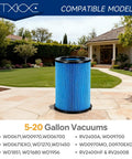 Vf5000 Replacement Filter For 5-20 Gallon Wet Dry Vacuums 2 Pack With 4 Foam Sleeves And 1 Brush in garden setting