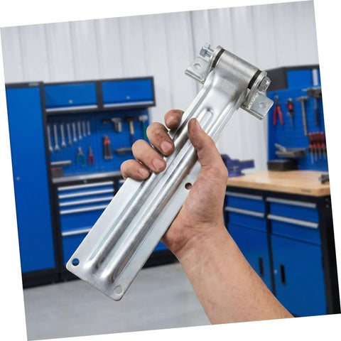 Heavy Duty Truck Door Hinge For Utility Trailer And Refrigerated Truck With Iron Construction And Anticorrosion Finish Delivers High Strength And Stable Temperature Control For Cargo Applications, held in hand