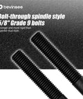 Max Bump Steer Kit Adjustable For 79-93 Ford Mustang showing Grade 9 bolts with threaded design for enhanced rigidity