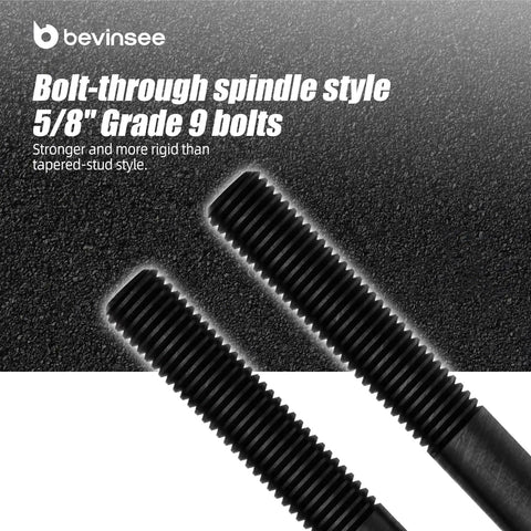 Max Bump Steer Kit Adjustable For 79-93 Ford Mustang showing Grade 9 bolts with threaded design for enhanced rigidity