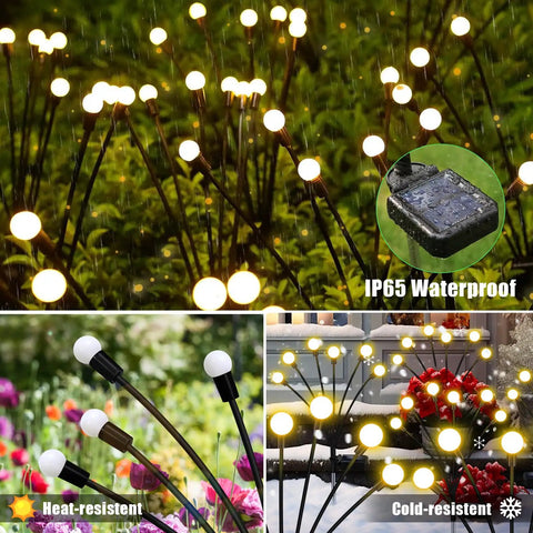 Solar Garden Lights Outdoor 4 Pack Swaying LED Fairy Lights Waterproof For Yard Pathway Patio Transform Your Garden