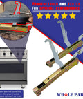 Upgraded Oven Door Hinge Kit Set Of 2 For Easy No Fuss Replacement On Select Ovens Part 00487747 shown with usage diagram