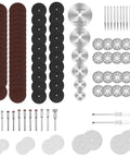115Pcs Cutting Discs Set For Rotary Tool Accessories With HSS Circular Saw Blades Diamond Cutting Wheel Resin Cutting Discs With Mandrels And Screwdrivers