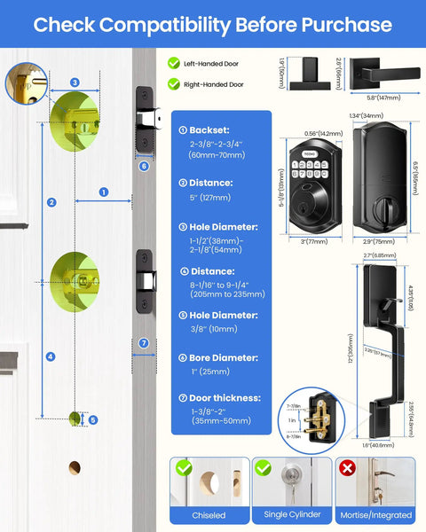 Upgrade Your Curb Game With This Plug And Play WiFi Smart Door Lock For Front Entry Featuring A Sharp Matte Black Build And Straightforward Remote App Control For Zero Stress Keyless Entry Anytime