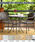 Heavy Duty Rubber Chair Leg Caps For Wrought Iron Patio Furniture 1.25 Inch Inner Fit Anti Slip Floor Protectors on deck