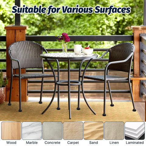 Heavy Duty Rubber Chair Leg Caps For Wrought Iron Patio Furniture 1.25 Inch Inner Fit Anti Slip Floor Protectors on deck